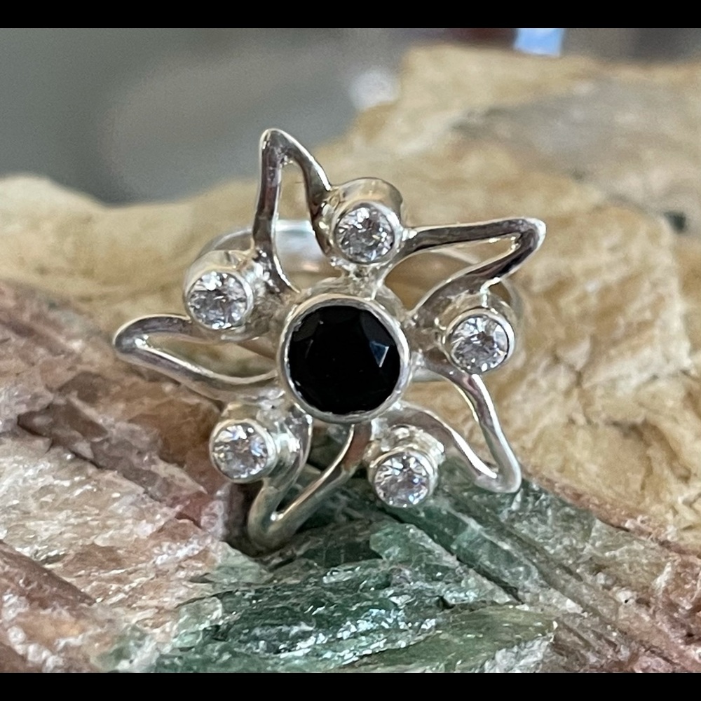 ⭐️ Black Onyx Sterling Silver Ring - Picture 5 of 10